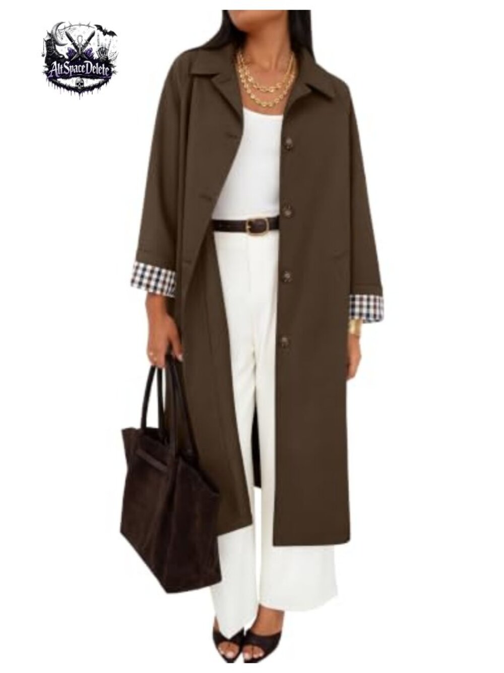 Oversized Single Breasted Trench Coat Windproof Fall Layering